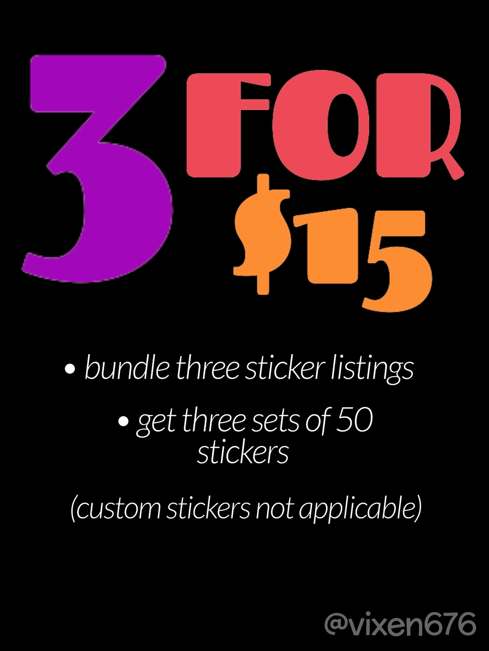 3/$15 Sticker Deal!! - Picture 2 of 7